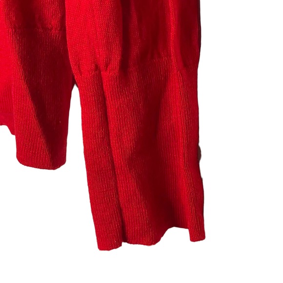 Ann Taylor Red Pearl Button Shoulder Sweater Knit  Pullover Crewneck Women XL - Picture 4 of 8